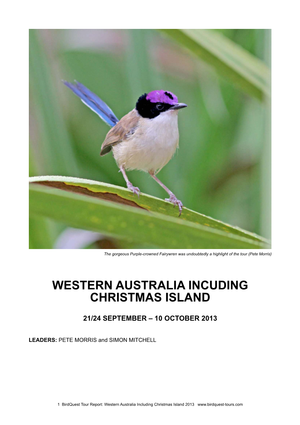 Western Australia Incuding Christmas Island