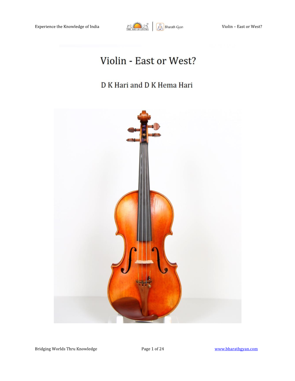 Violin – East Or West?