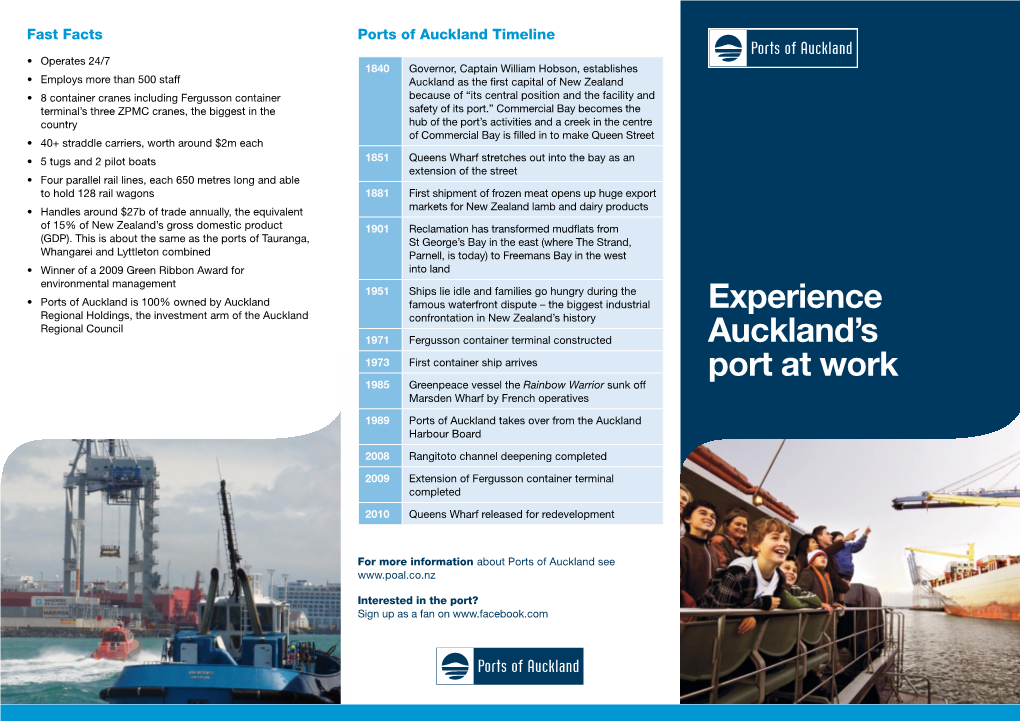 Experience Auckland's Port at Work