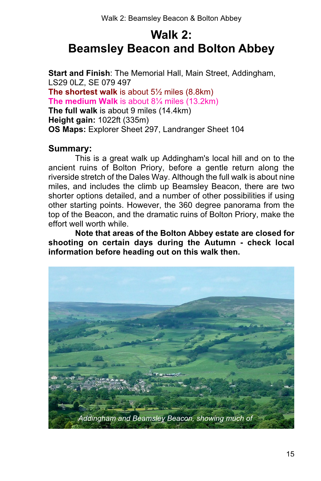 Walk 2: Beamsley Beacon and Bolton Abbey