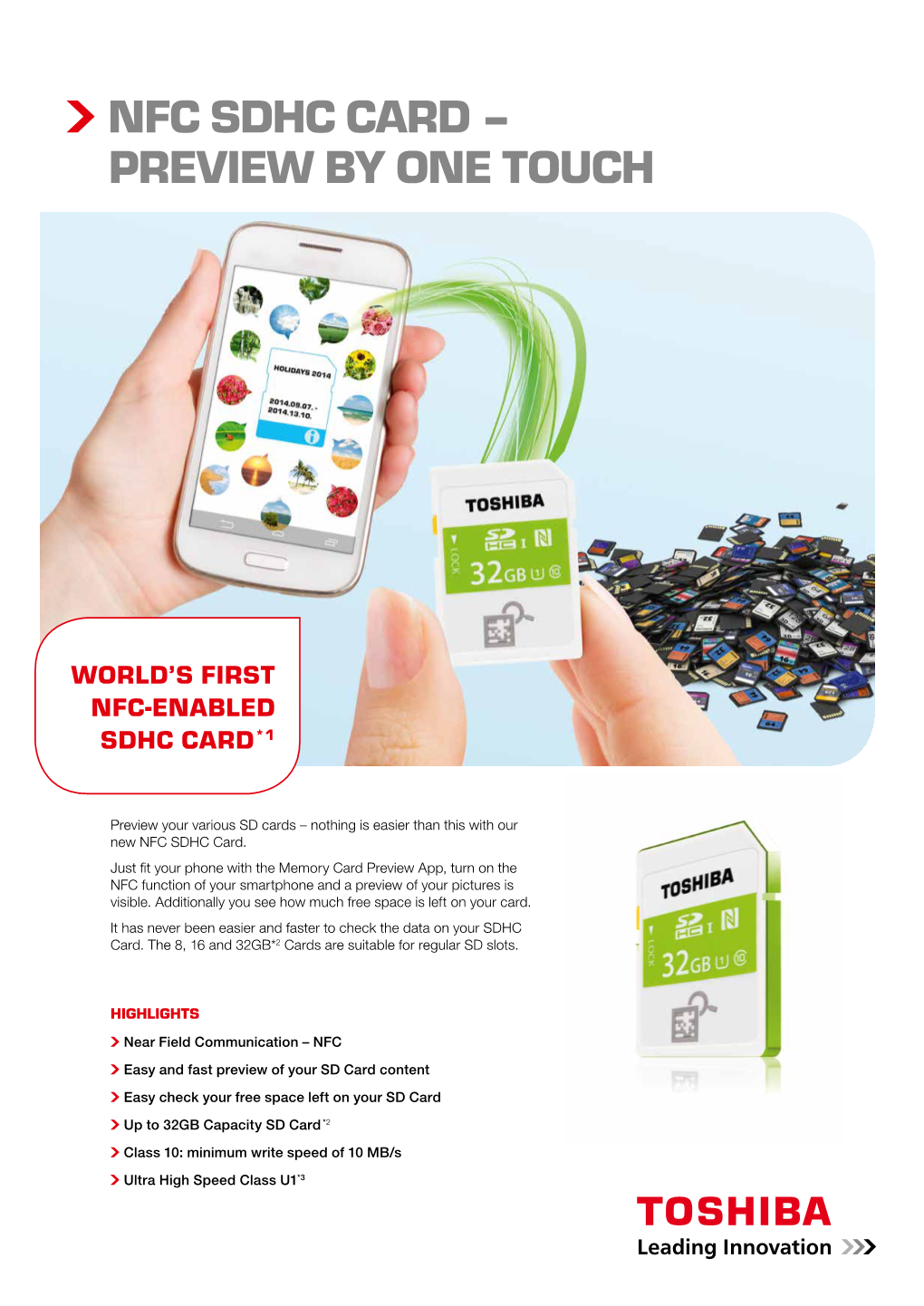 Nfc Sdhc Card – Preview by One Touch