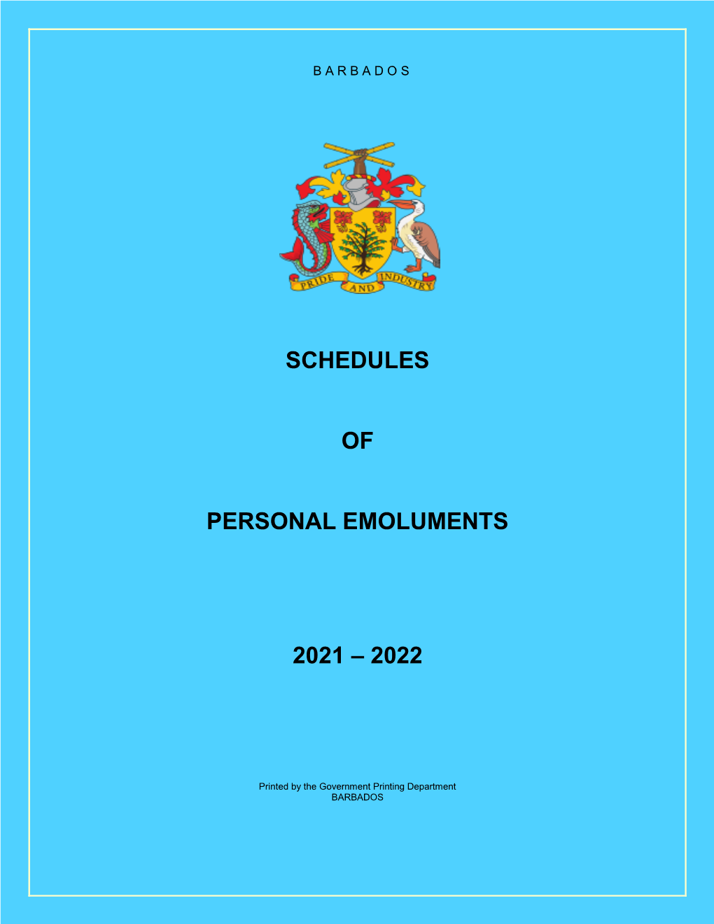 Schedules of Personal Emoluments 2021 – 2022