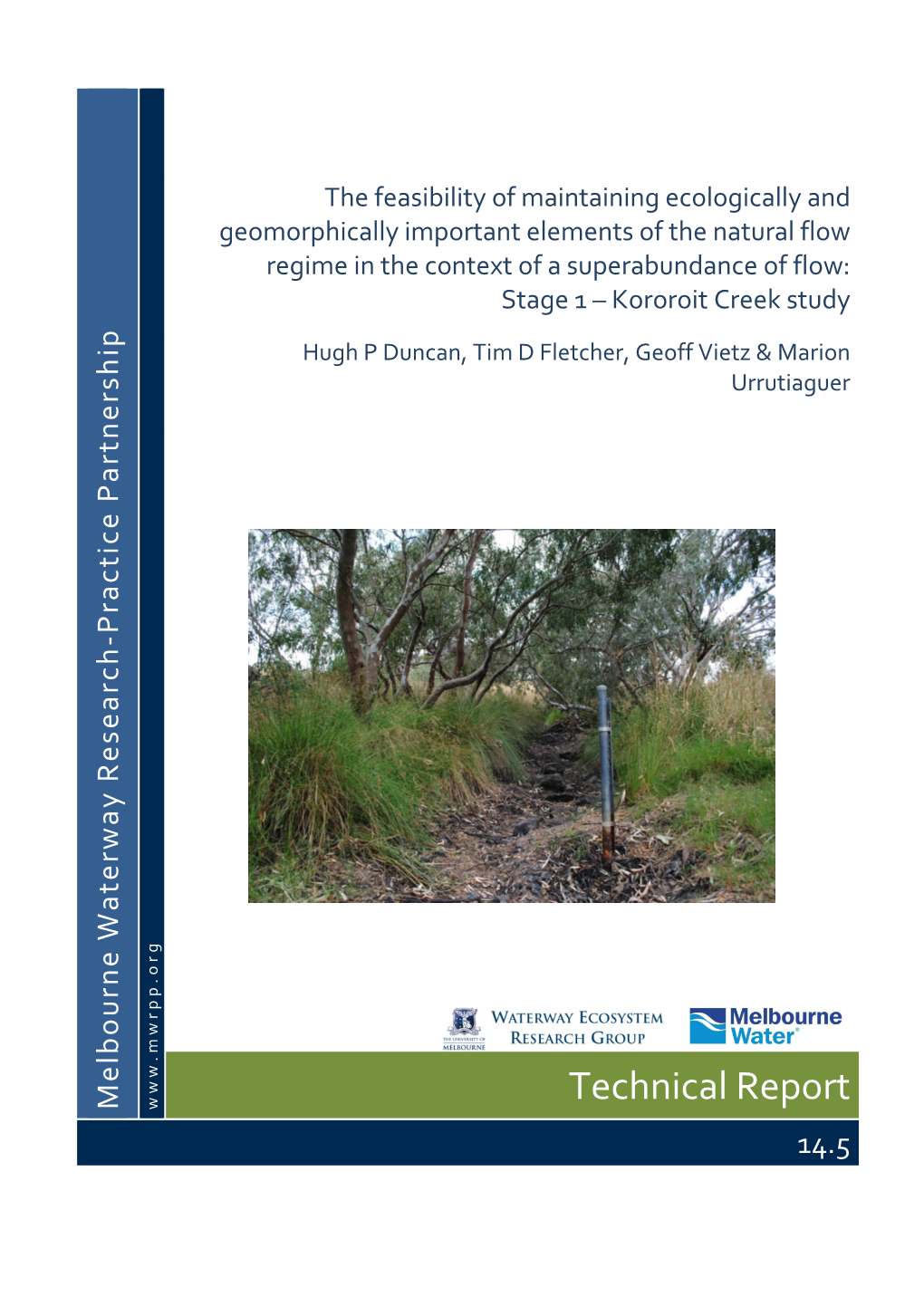 Technical Report Technical Kororoit Creekstudy