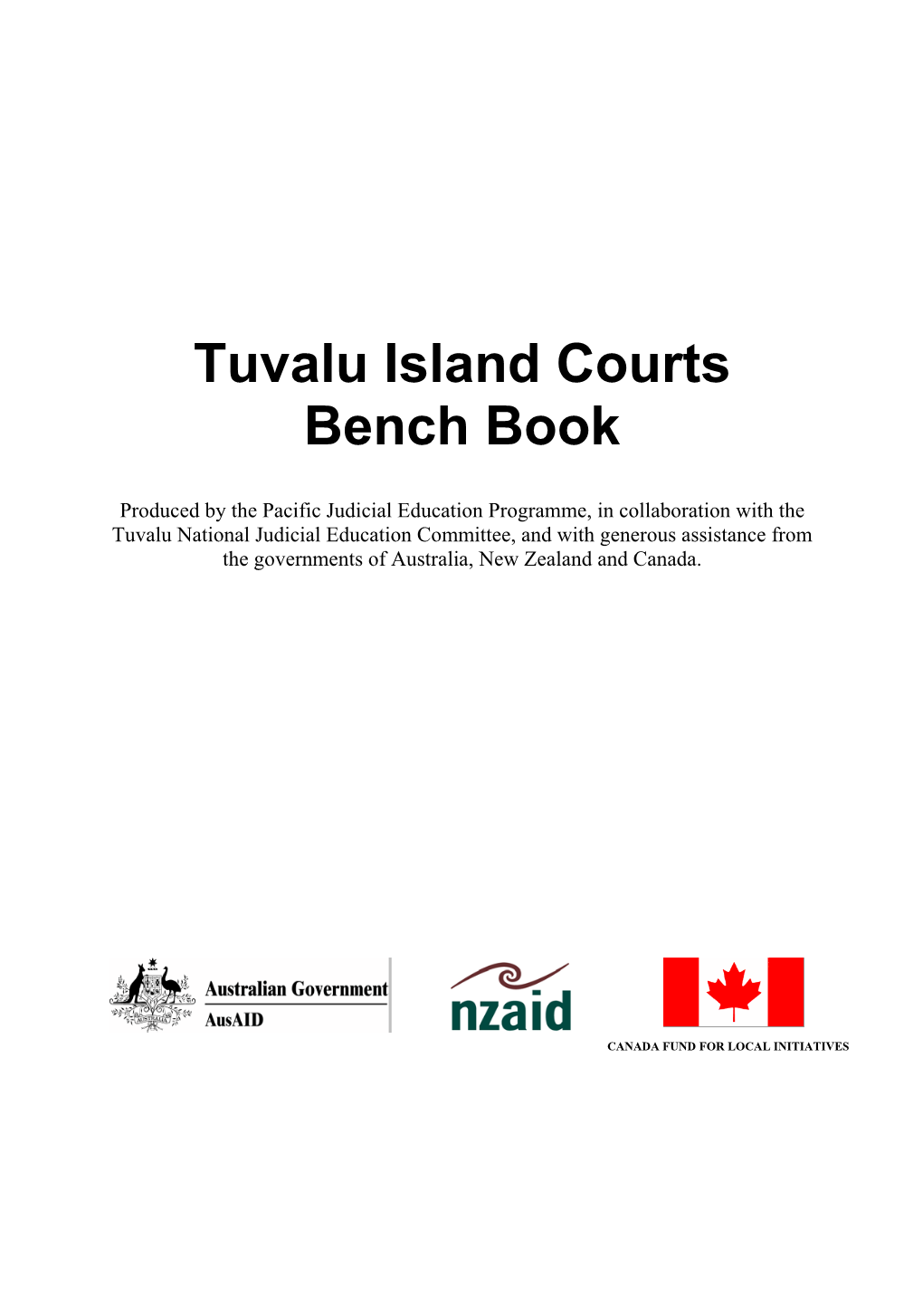 Tuvalu Courts Bench Book