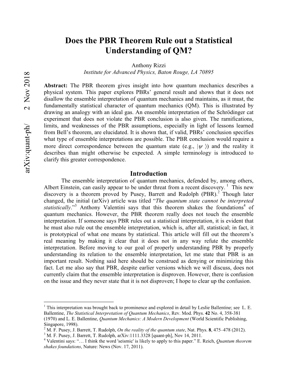 Does the PBR Theorem Rule out a Statistical Understanding of QM?