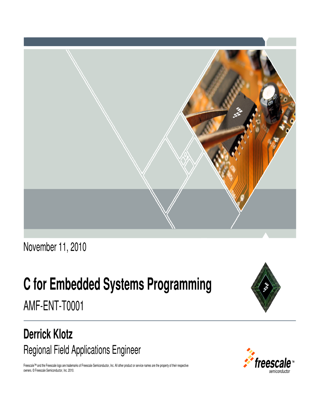 C for Embedded Systems Programming AMF-ENT-T0001