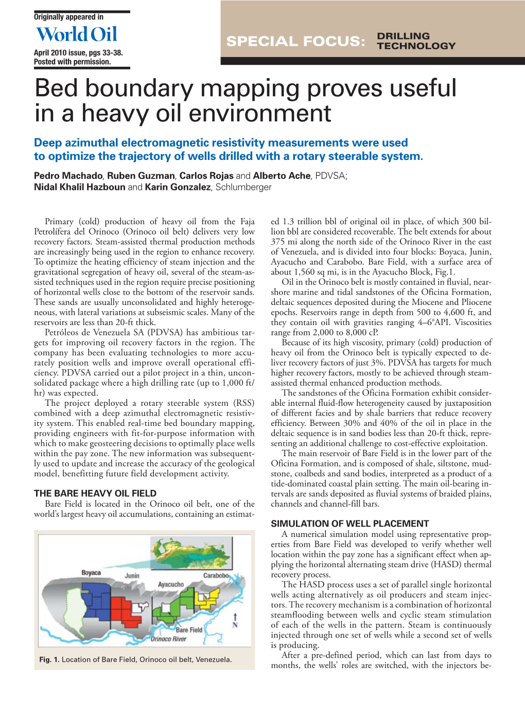 Bed Boundary Mapping Proves Useful in a Heavy Oil Environment