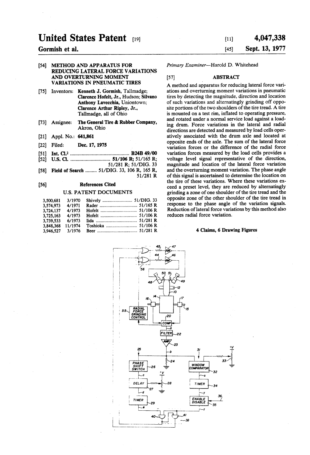 United States Patent (19) 11) 4,047,338 Gormish Et Al