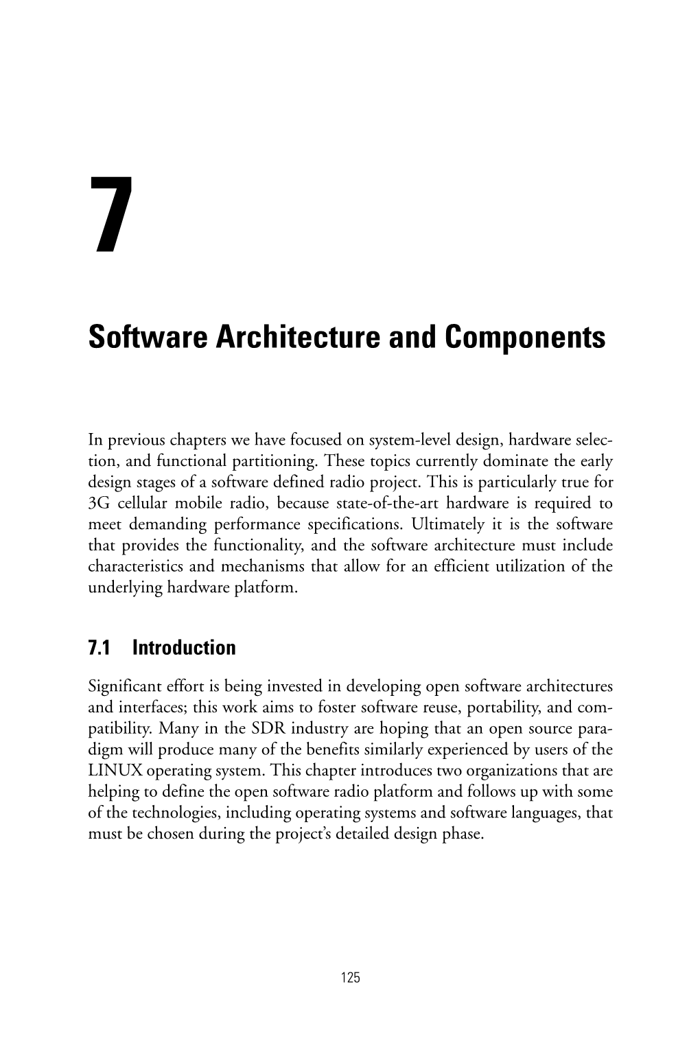 Software Architecture and Components