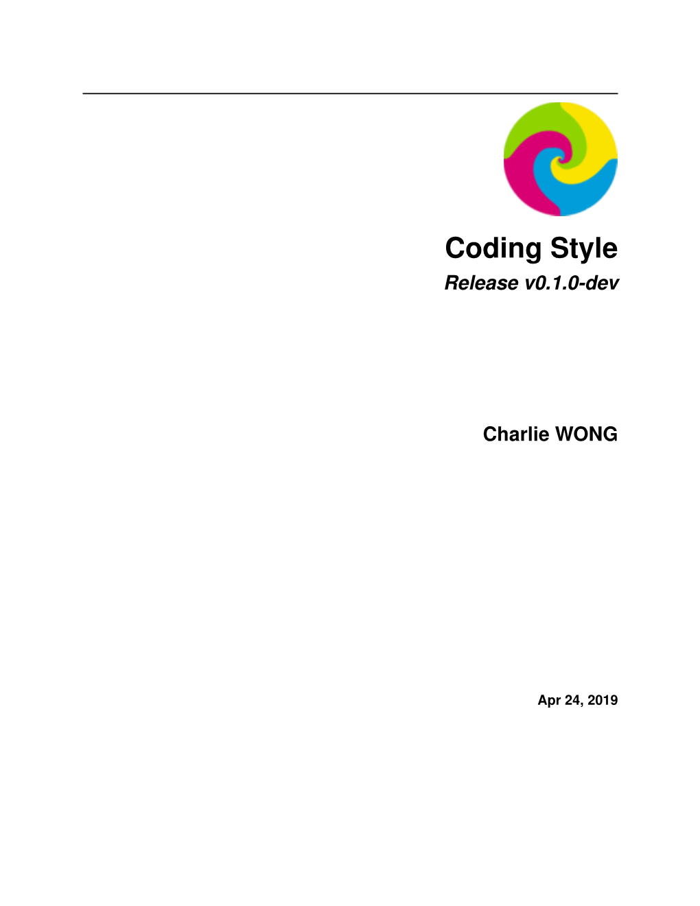 Coding Style Release V0.1.0-Dev