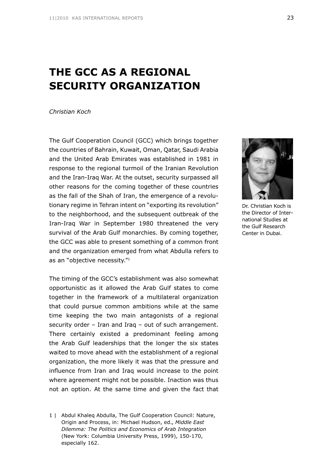 The GCC As a Regional Security Organization