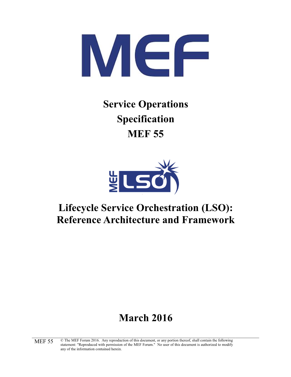 Lifecycle Services Orchestration (LSO) Reference Architecture