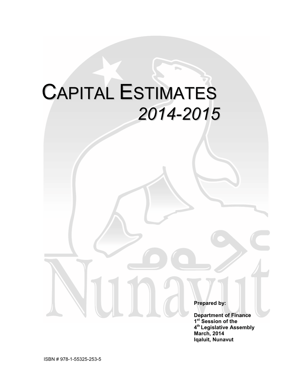 2014-15 Capital Estimates