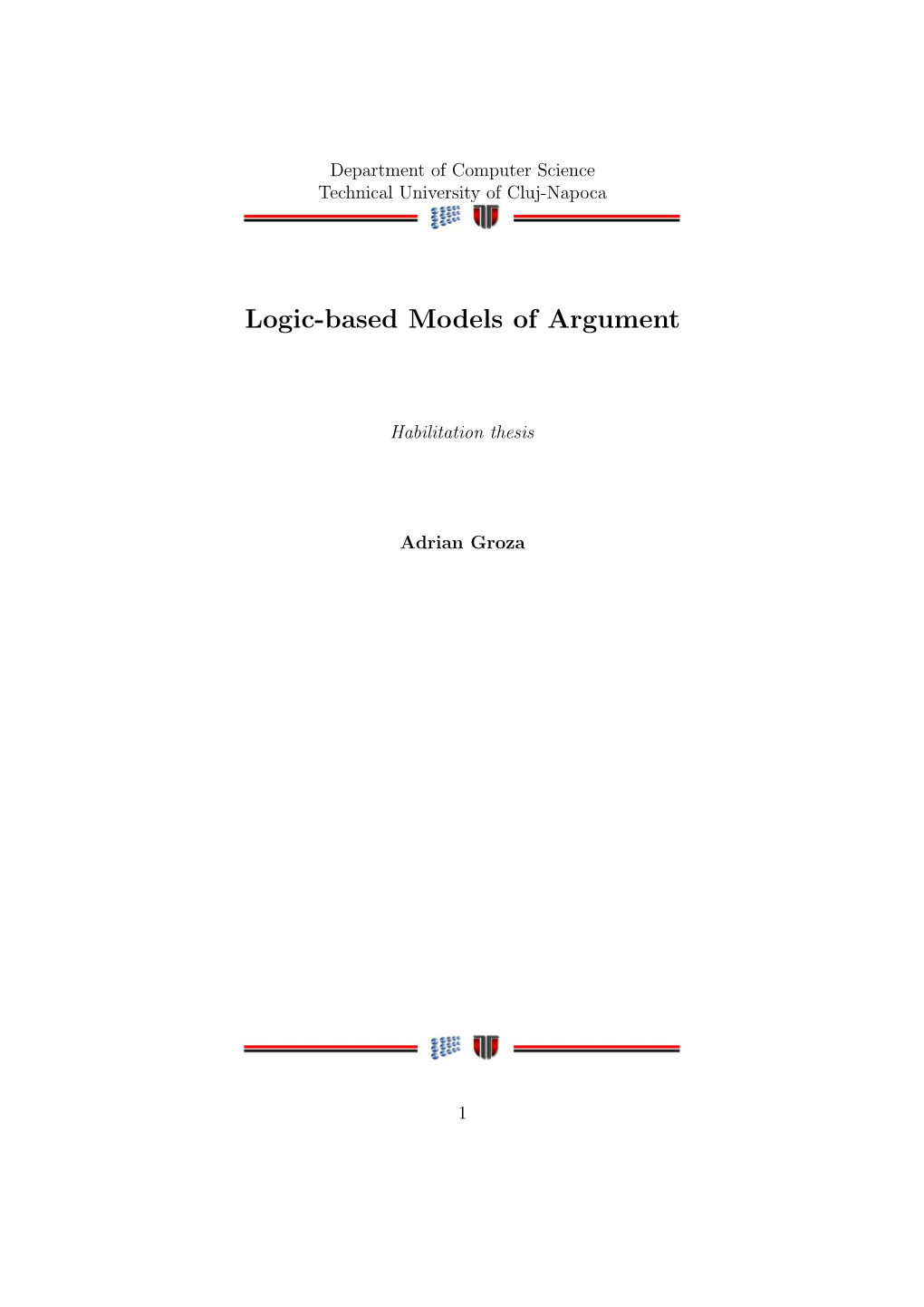 Logic-Based Models of Argument