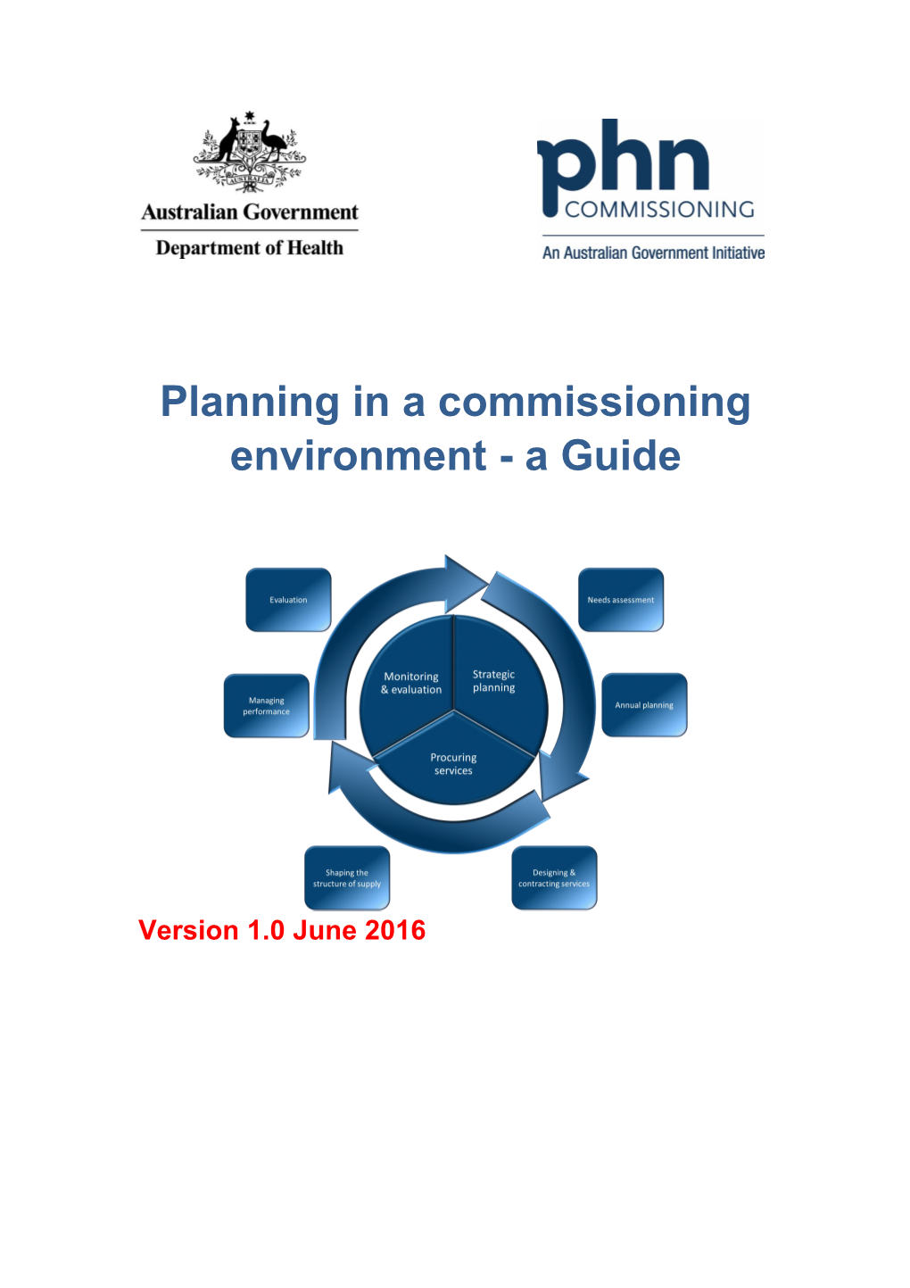 Planning in a Commissioning Environment - a Guide