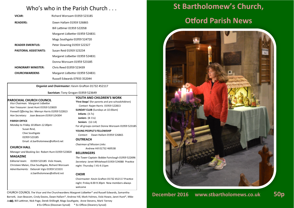 St Bartholomew's Church, Otford Parish News