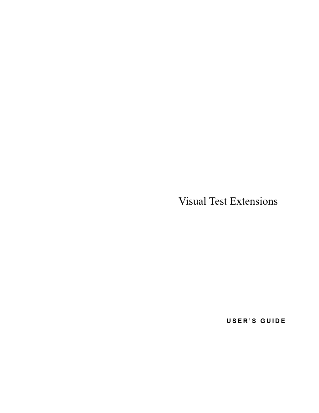 Visual Test Extensions