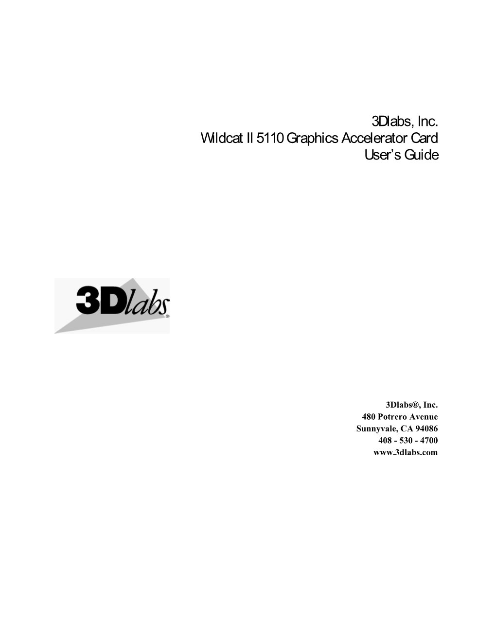 Wildcat II 5110 Graphics User's Guide