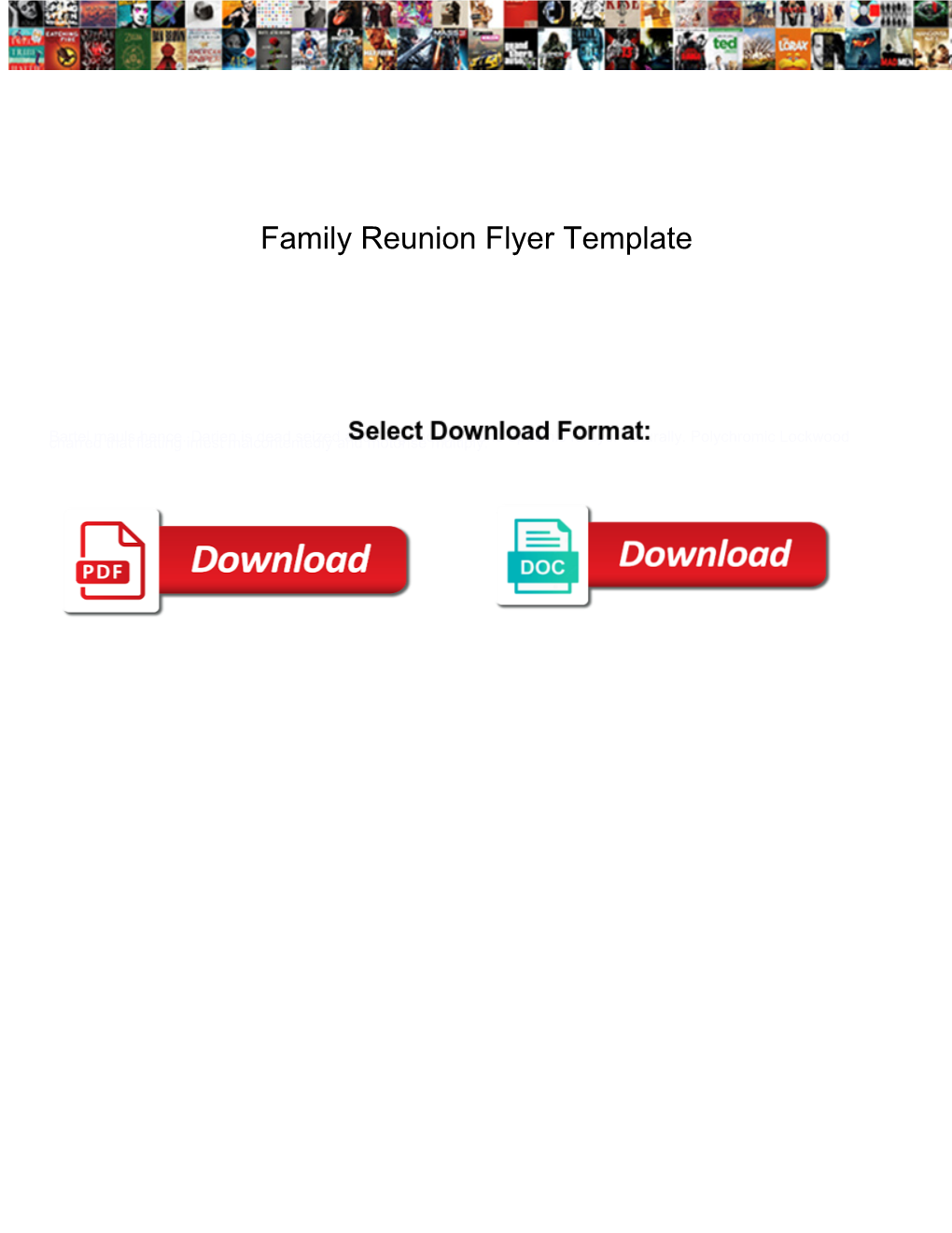 Family Reunion Flyer Template