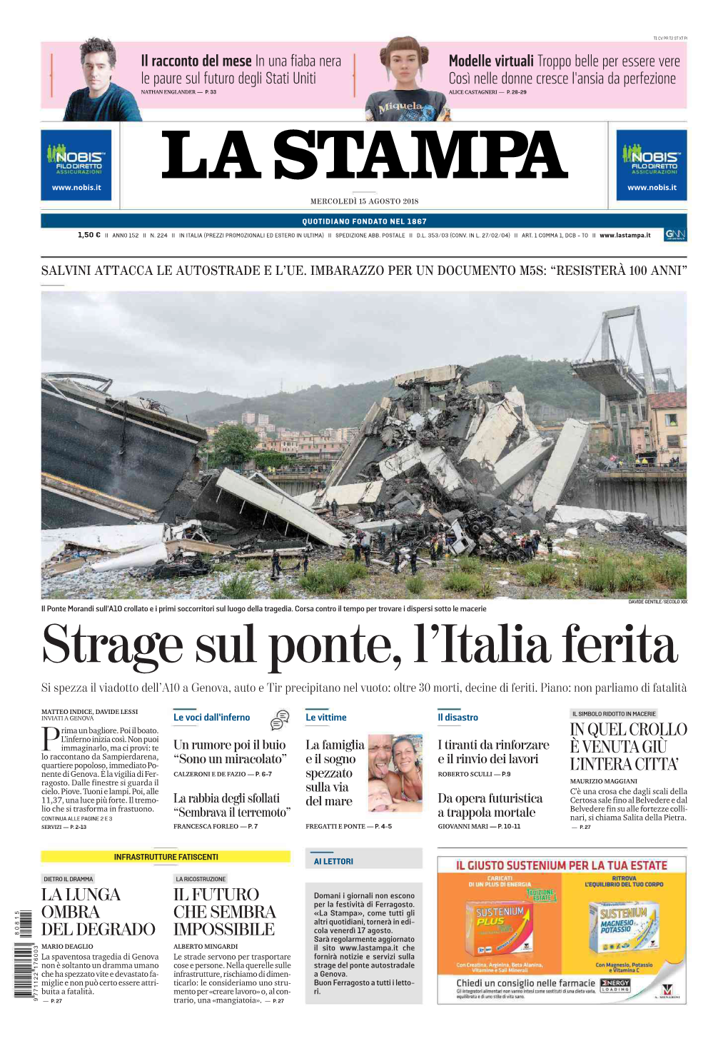 Strage Sul Ponte, L'italia Ferita