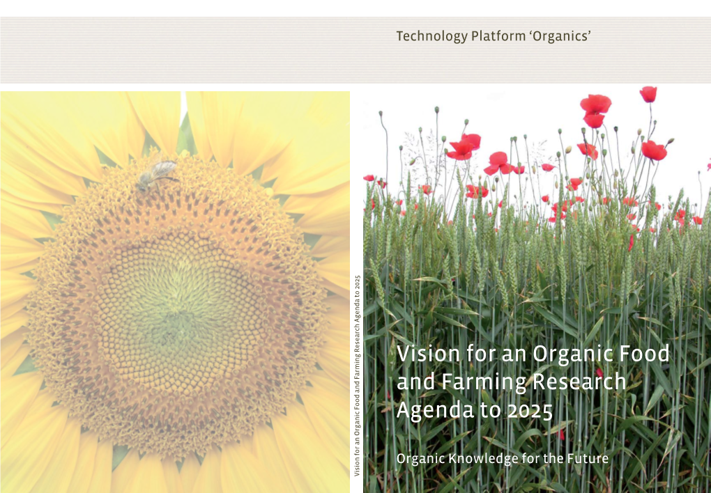 Vision for an Organic Food and Farming Research Agenda to 2025