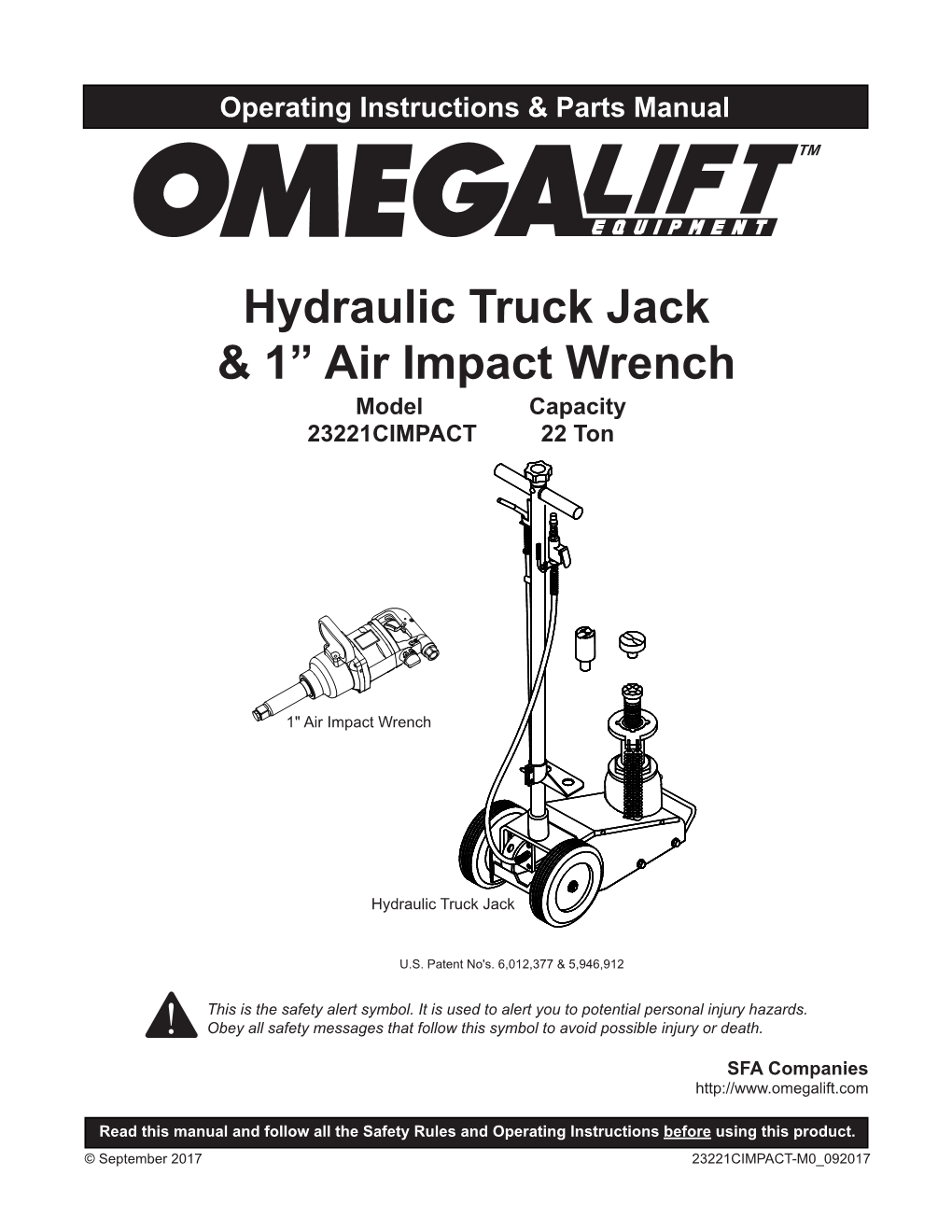 Hydraulic Truck Jack & 1” Air Impact Wrench