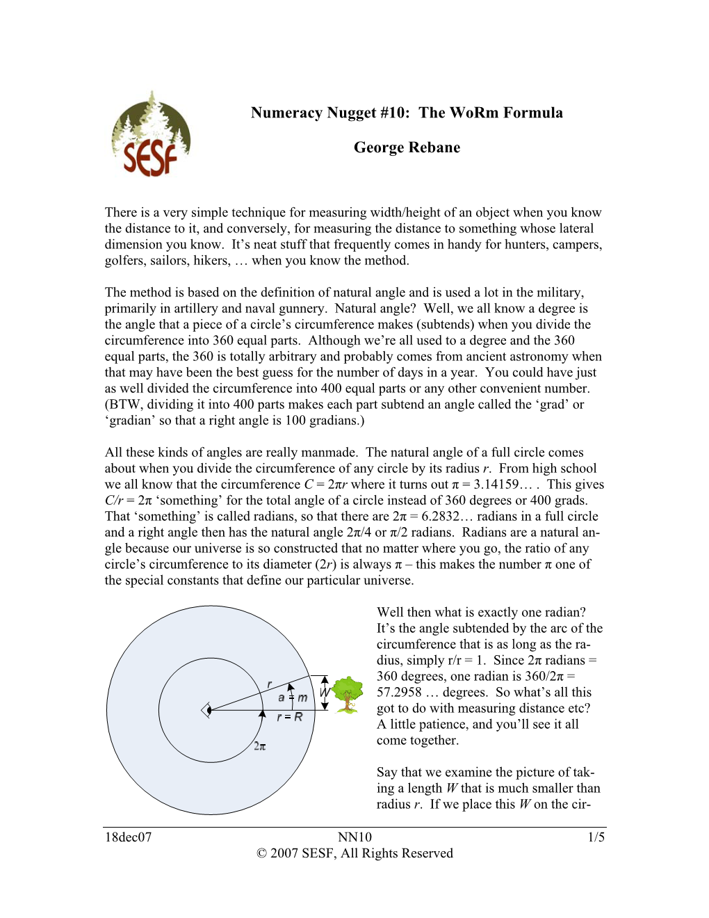 NN10 – the Worm Formula