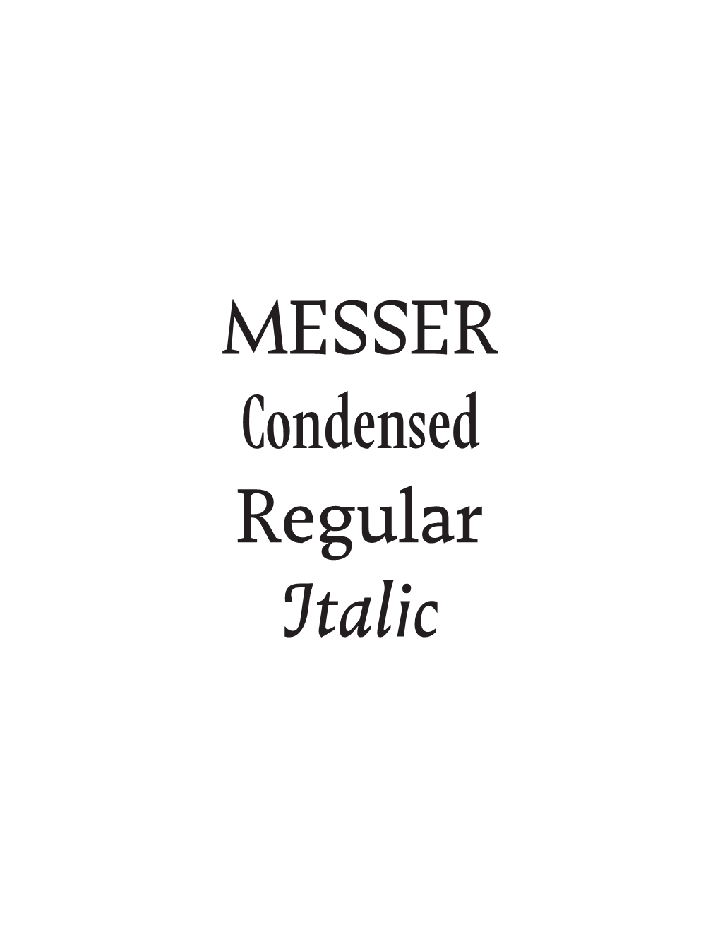 MESSER Condensed Regular Italic Messer
