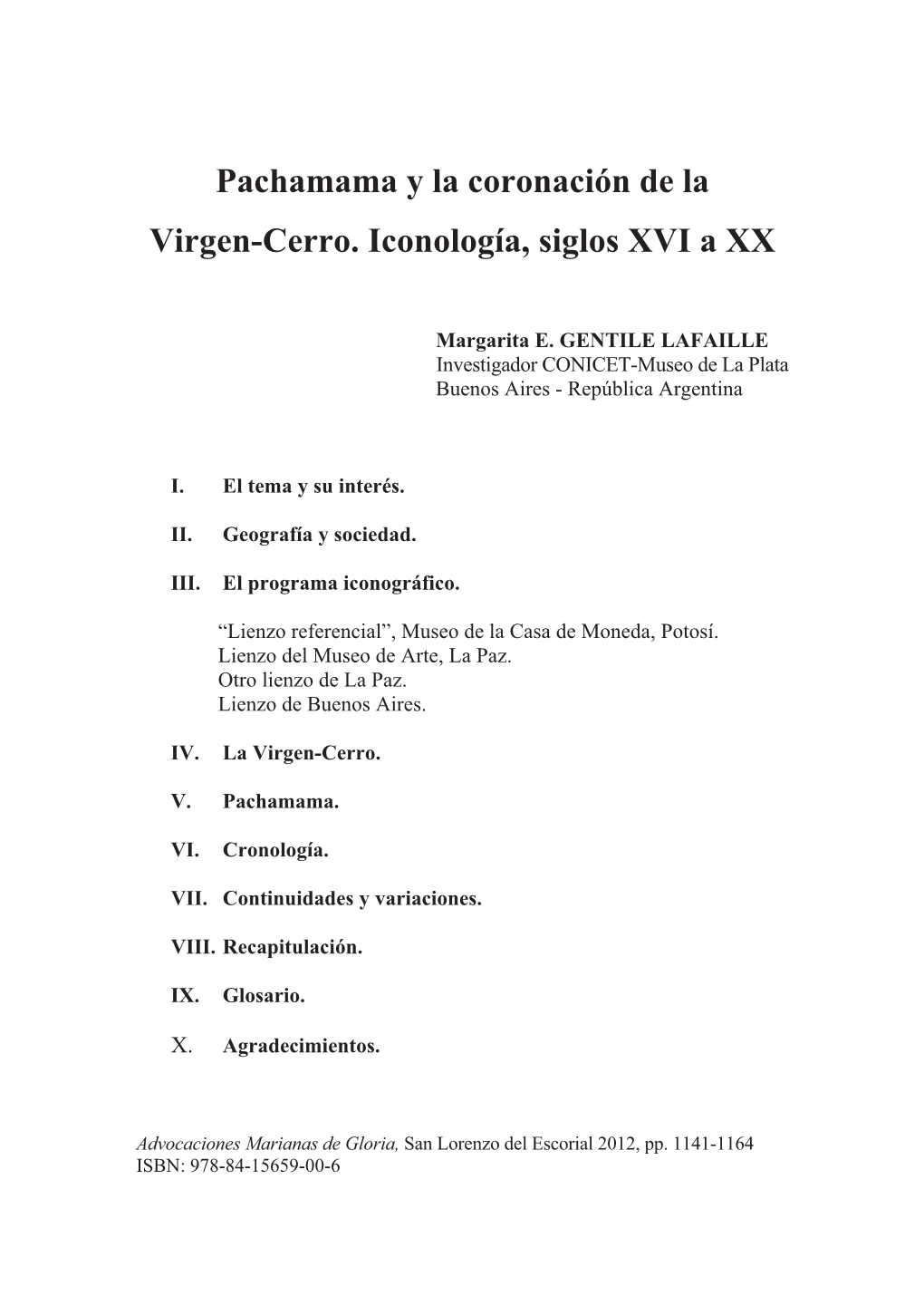 Pachamama Y La Coronación De La Virgen-Cerro. Iconología, Siglos XVI a XX