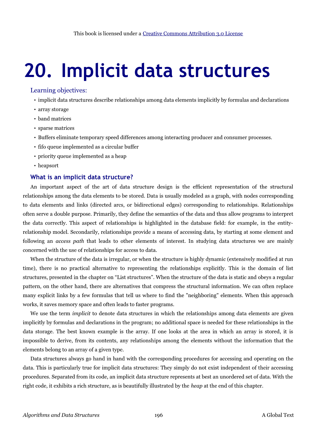 20. Implicit Data Structures