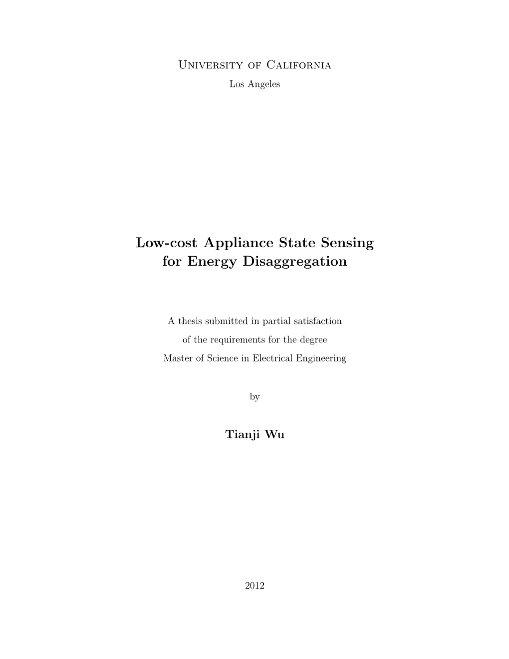 Low-Cost Appliance State Sensing for Energy Disaggregation