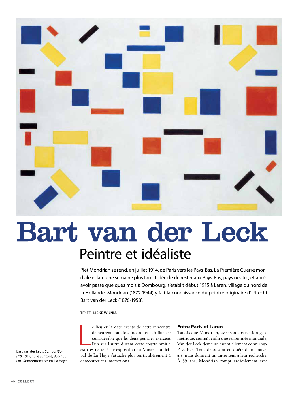 Bart Van Der Leck Peintre Et Idéaliste