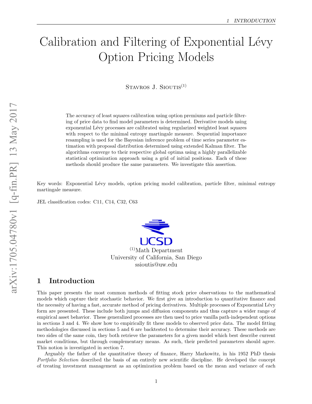 Calibration and Filtering of Exponential Lévy Option Pricing