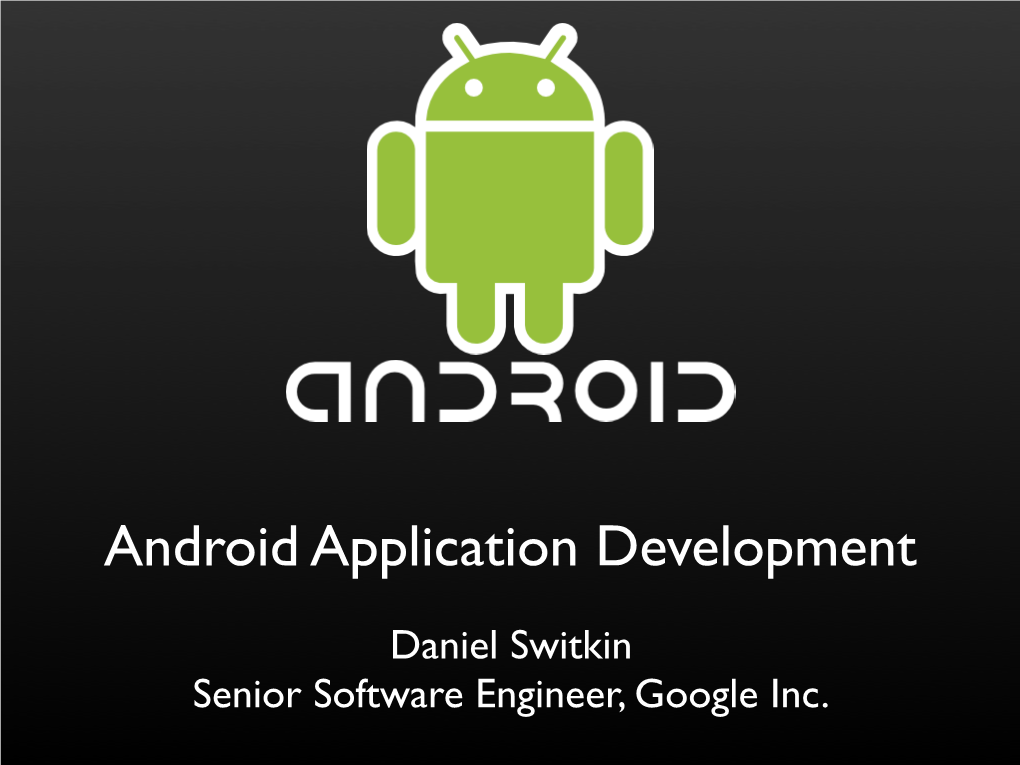 Android Application Development