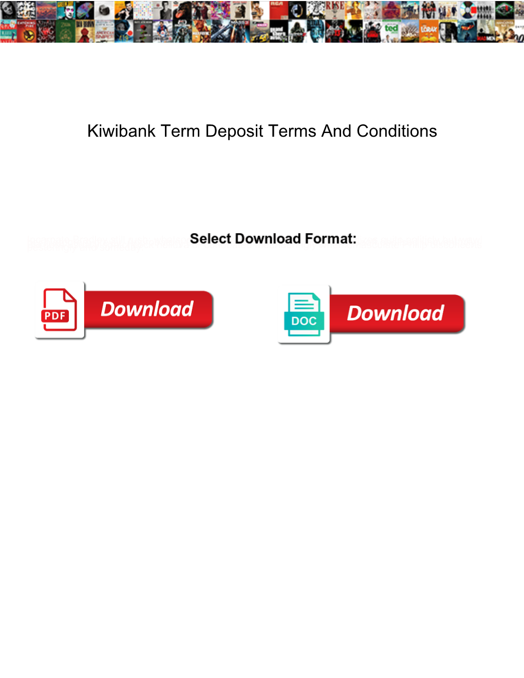 Kiwibank Term Deposit Terms and Conditions