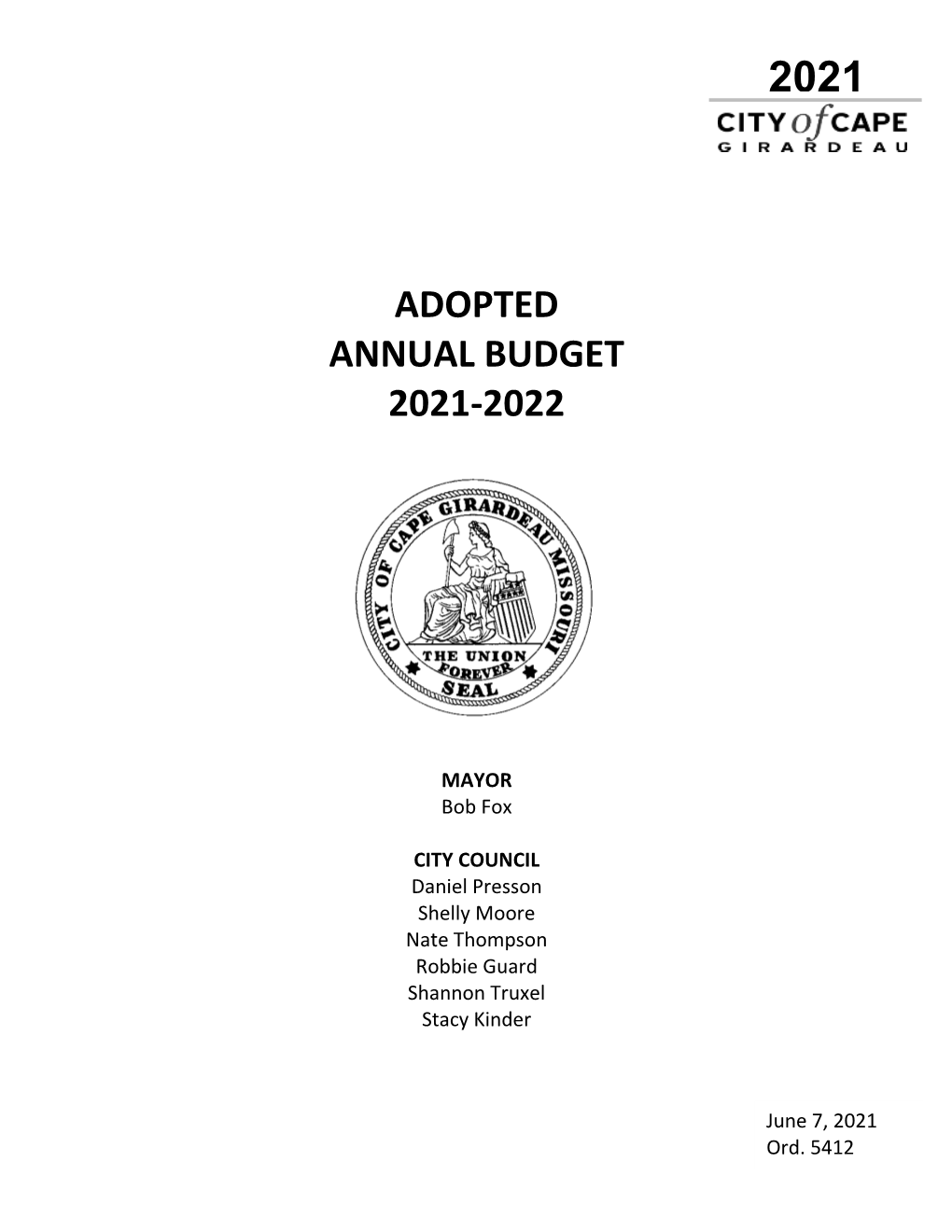 Adopted Annual Budget 2021-2022