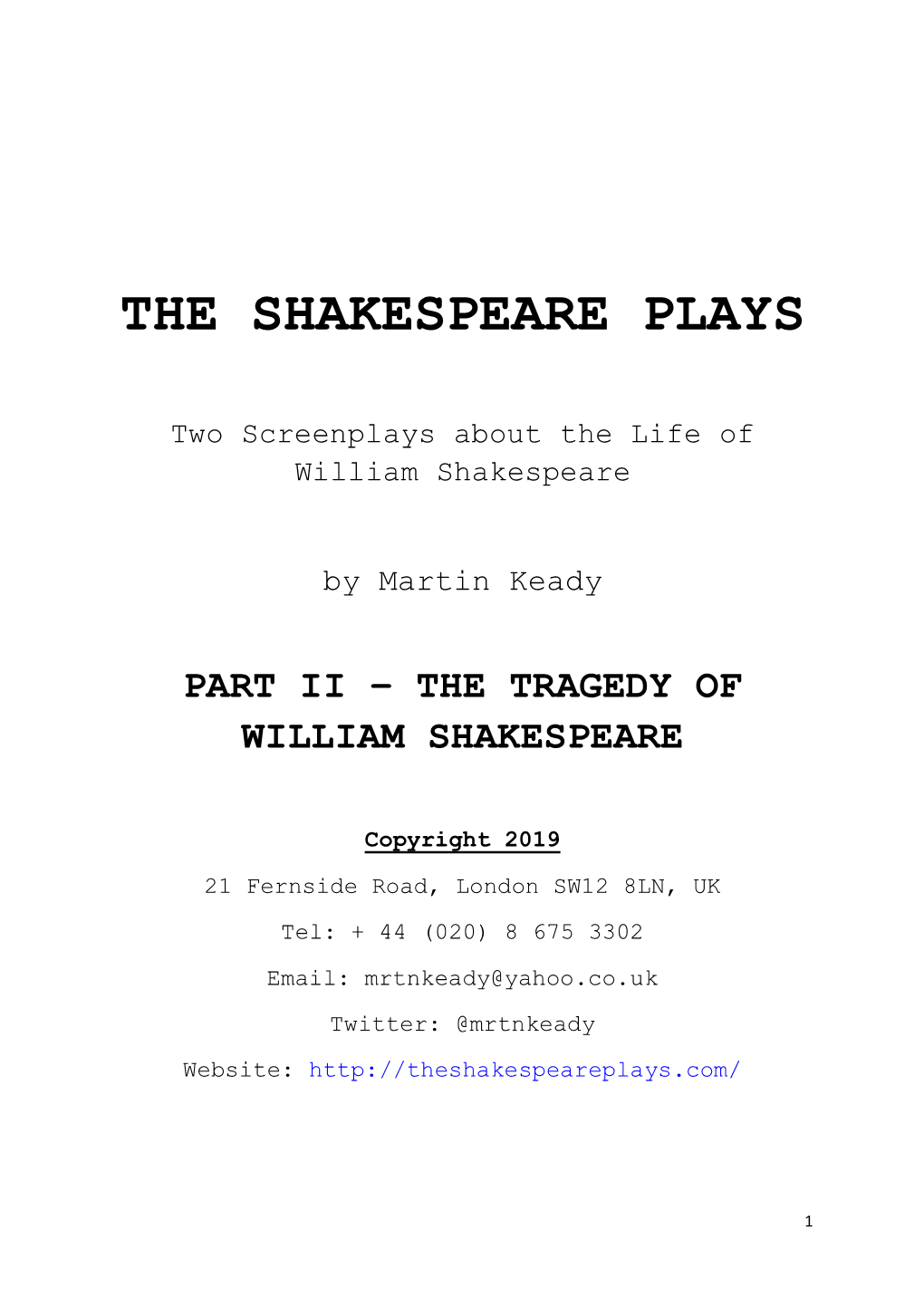 Shakespeare Plays