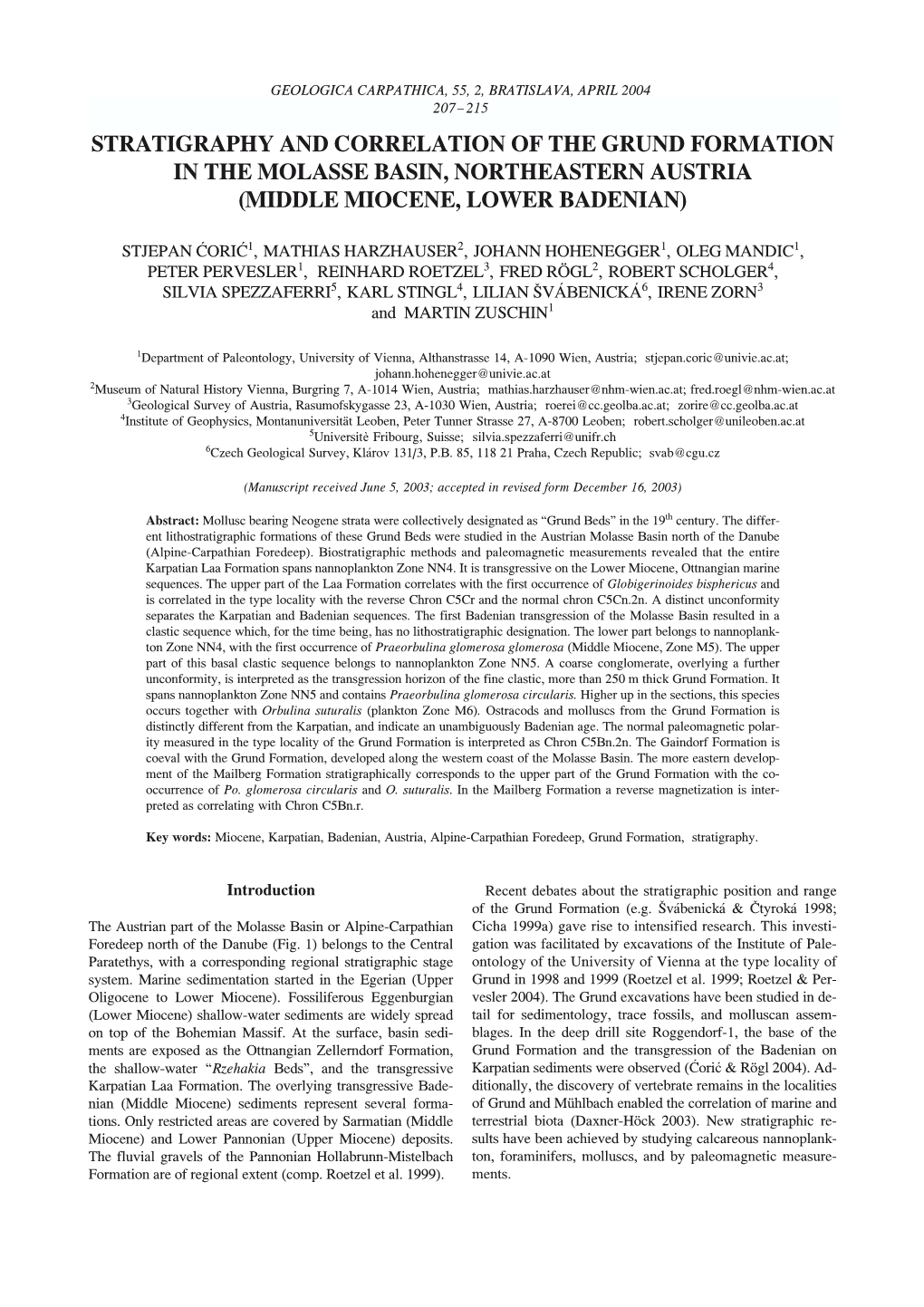 Middle Miocene, Lower Badenian)