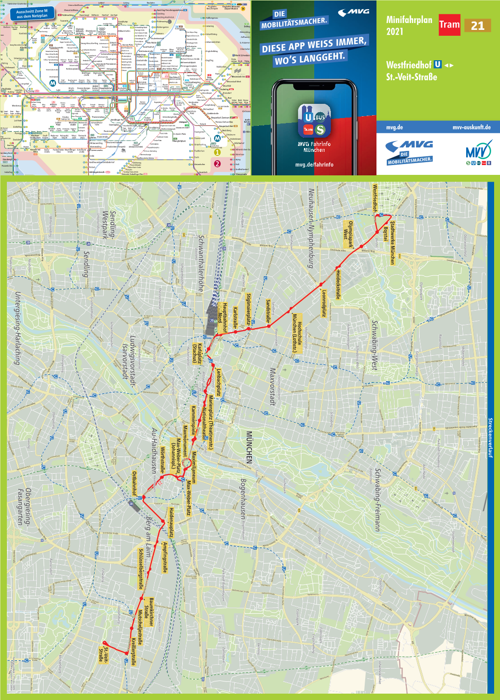 DIESE APP WEISS IMMER, WO's LANGGEHT. Minifahrplan 2021