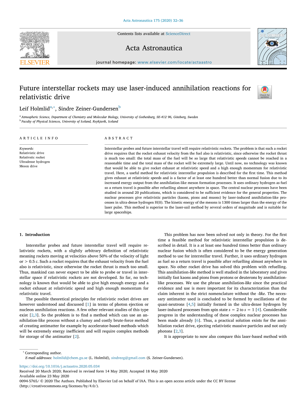 Future Interstellar Rockets May Use Laser-Induced Annihilation Reactions for Relativistic Drive T