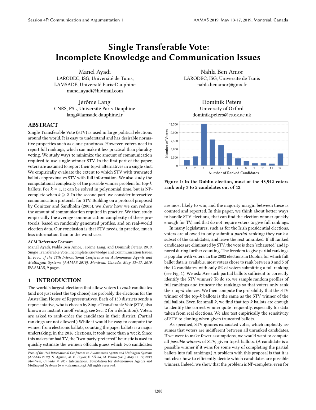 Single Transferable Vote: Incomplete Knowledge and Communication Issues