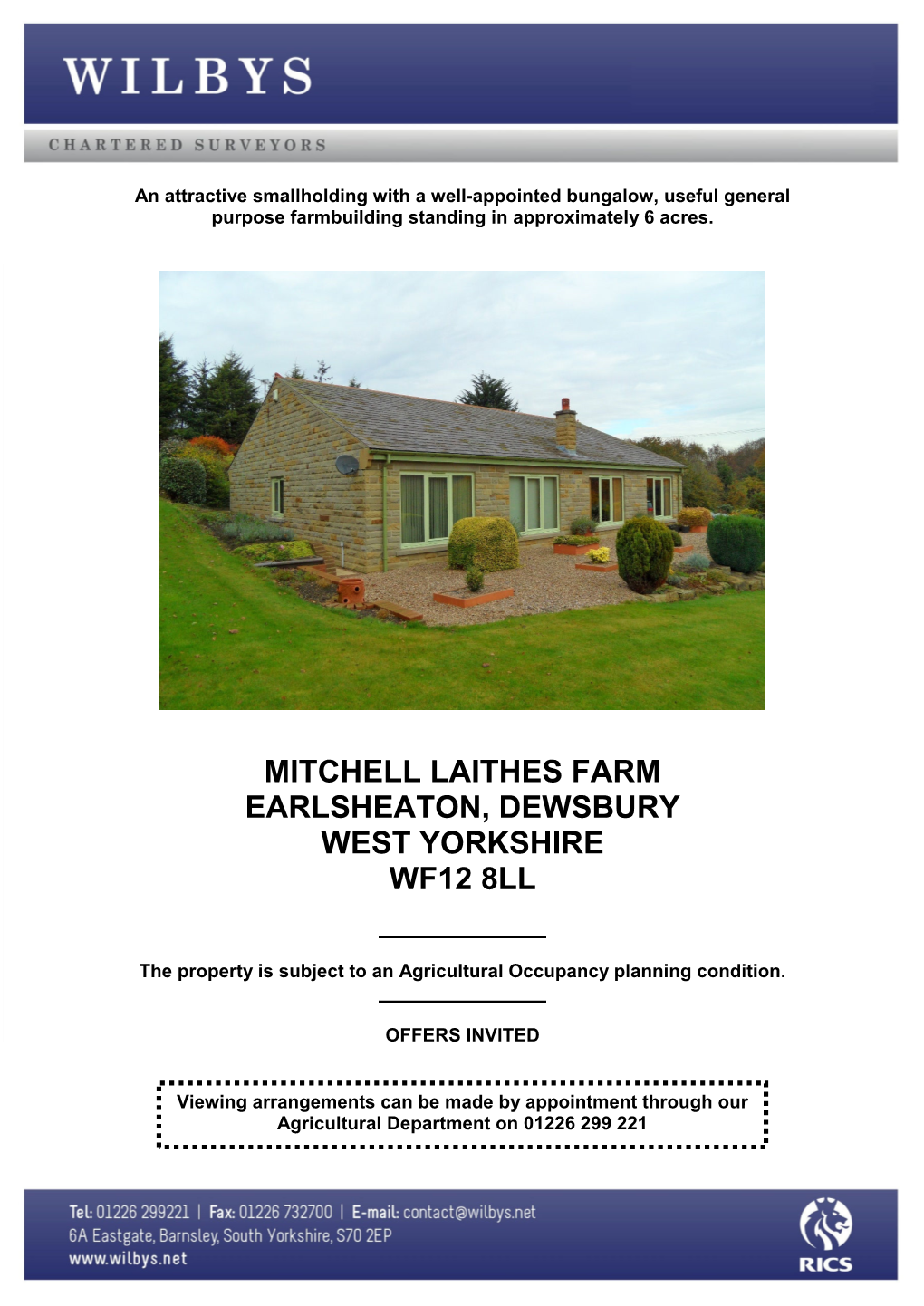 Mitchell Laithes Farm Earlsheaton, Dewsbury West Yorkshire Wf12 8Ll