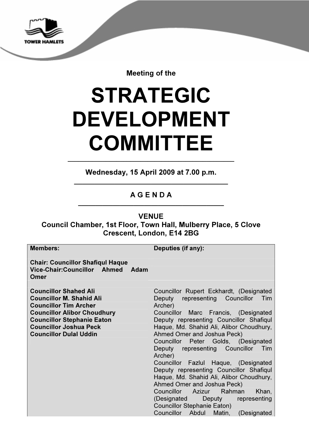 Strategic Development Committee ______