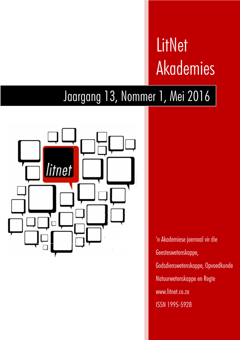 Litnet Akademies Jaargang 13, Nommer 1, Mei 2016