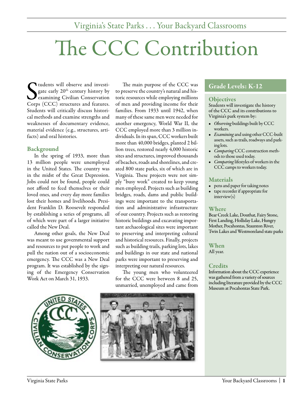 The CCC Contribution