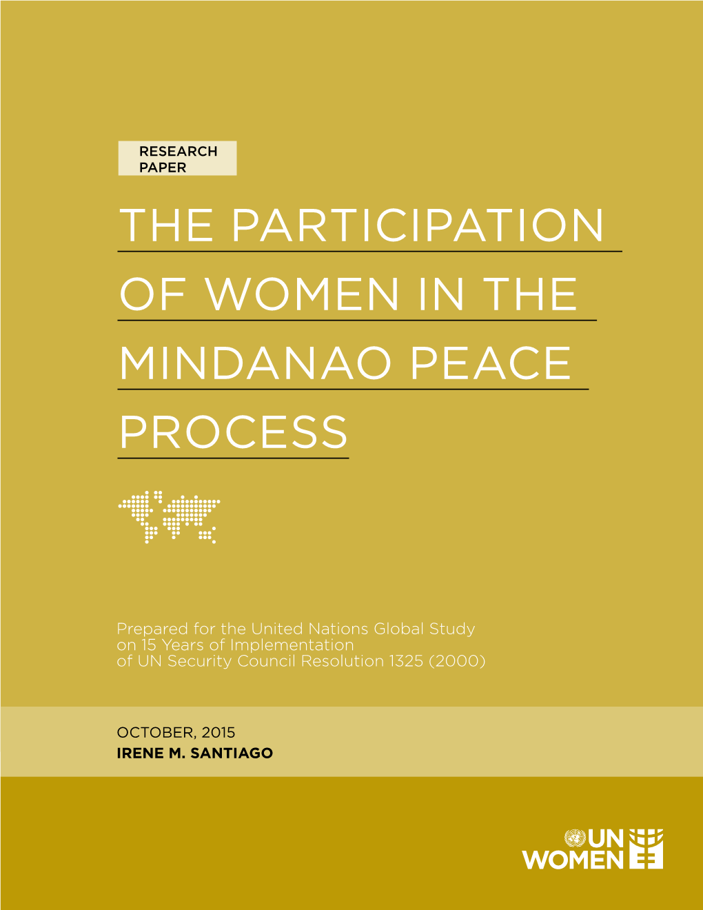 The Participation of Women in the Mindanao Peace Process