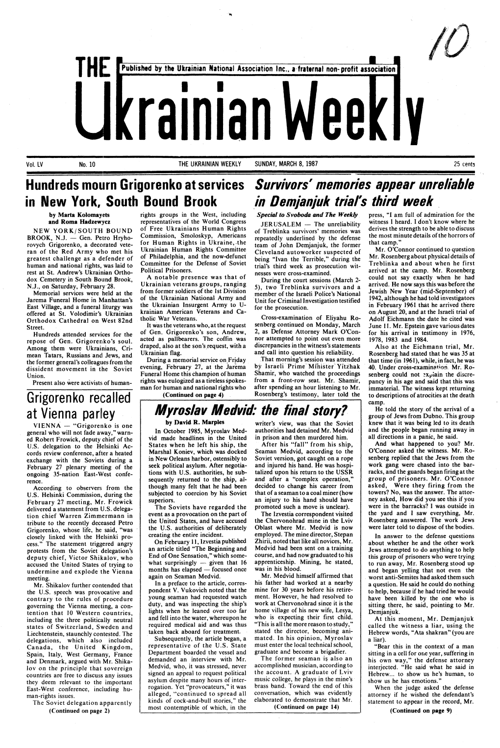 The Ukrainian Weekly 1987, No.10
