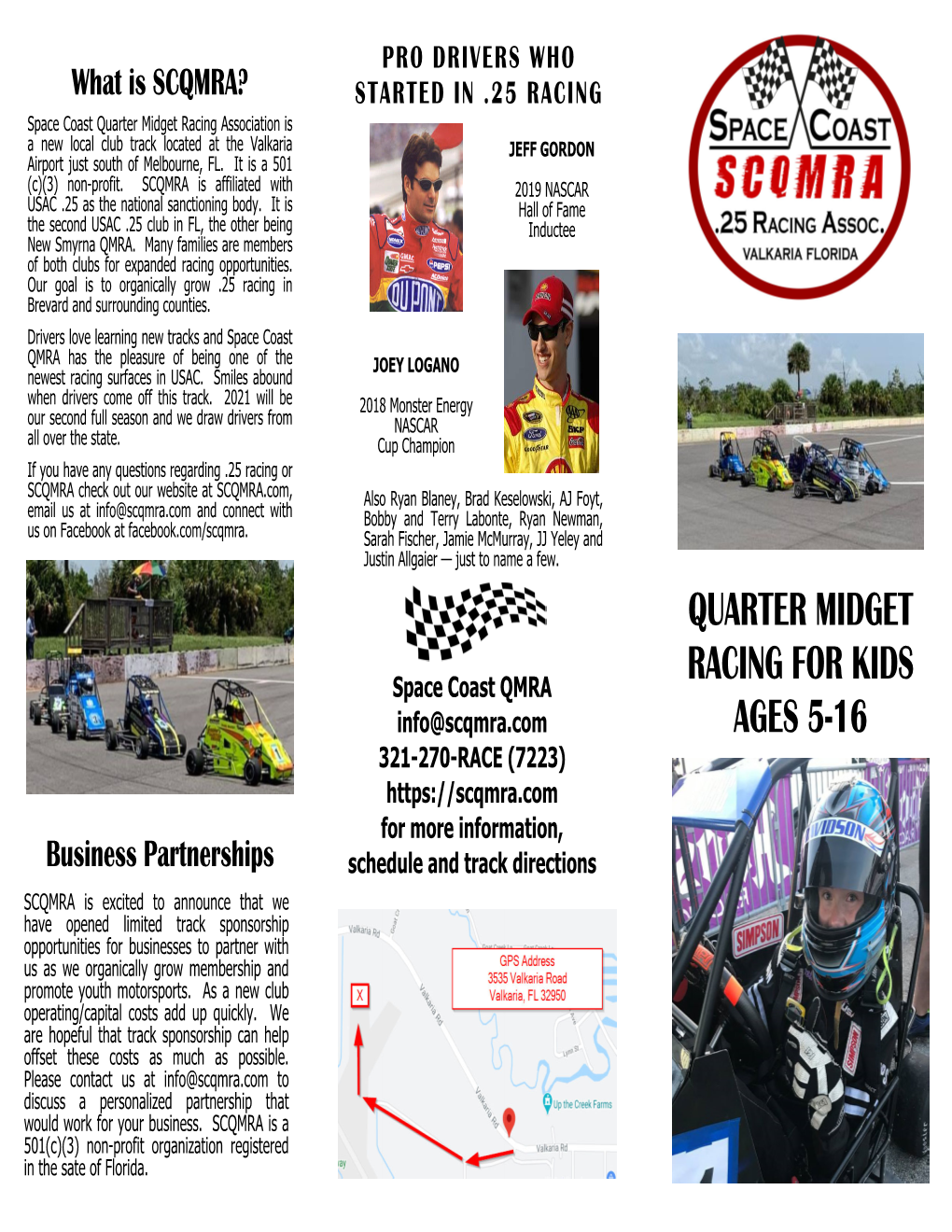 Quarter Midget Racing for Kids Ages 5-16