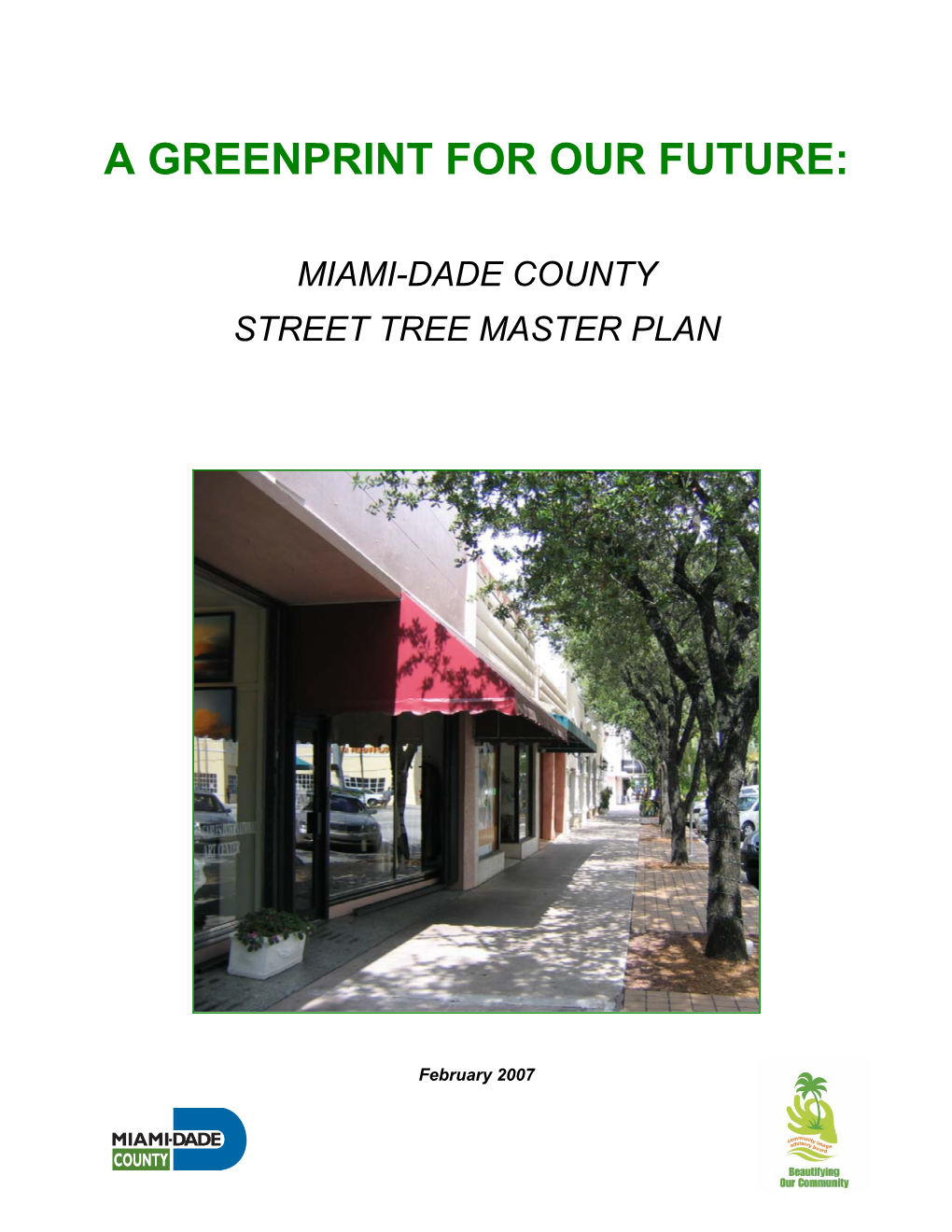 Street Tree Master Plan