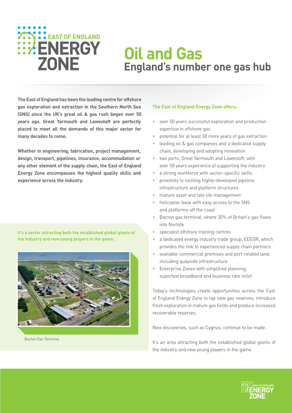 Oil and Gas England’S Number One Gas Hub